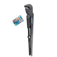 Ключ трубный газовый рычажной 400 мм 1,5 (цельнокованый, серый) (2041)