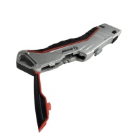 нож для гипсокартона складной, алюминиевое покрытие, 3 запасных лезвия sk5,прорезиненная рукоять оптом