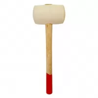 Киянка резиновая с деревянной рукояткой 650 гр, белая
